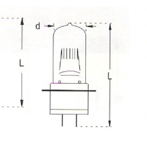 Dentální lampa Osram 64609  12V  50W PG22  11,5x48mm