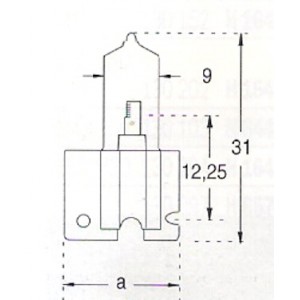 Lampa typ "Iodyne"  H6970DEP  24V  70W  19,5x31mm  matná