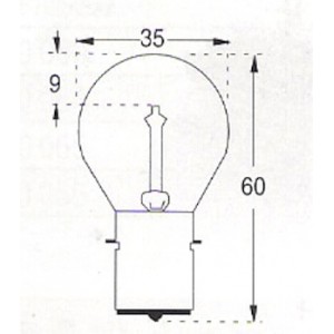 Microskop  P 8025  6V  5A  BA20D  35x60mm