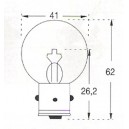 Microskop  P 6716  6V  5A  BA21S  41x62mm