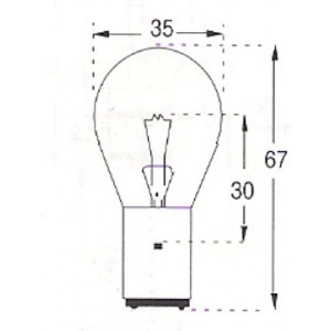 Microskop  P 8029  15V  60W  BA20D  35x67mm