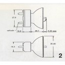 Lampa Xenon MEWA M 24 E 001  12V  24W 5460k 35x35mm 350hod.