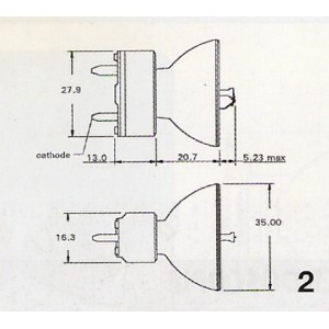 Lampa Xenon MEWA M 24 E 001  12V  24W 5460k 35x35mm 350hod.